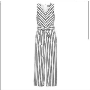 Banana Republic striped jumpsuit